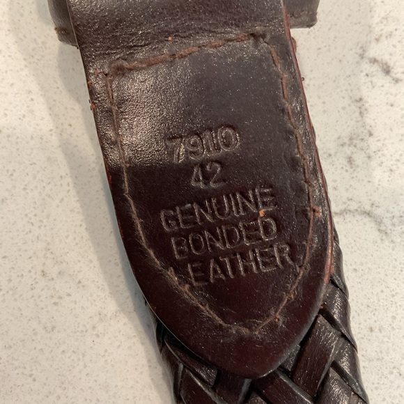 Genuine Bonded Leather Mens Belt size 42”. In Good Condition.Dark Brown in Color - Picture 1 of 5